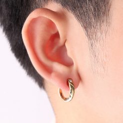 【I HAVE A DREAM collection】　エタ二ティサークル　ゴールドコーティング　シルバーピアス FSE716-CCZ (2)